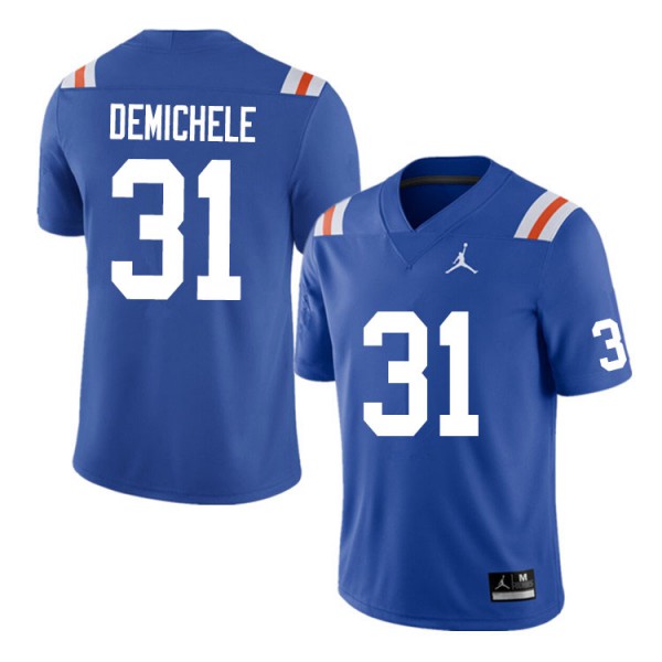 Men #31 Chase DeMichele Florida Gators College Football Jersey Throwback